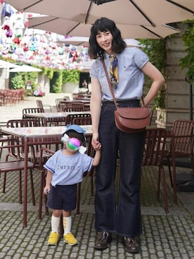 「A.P.C.（アーペーセー）のアイテム」を使った、ハヤシ　アンナさん（レディース・171cm）の夏コーディネート