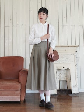 ハヤシ　アンナさん（骨格ウェーブ・レディース・171cm）の秋コーディネート