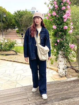 「RUBY AND YOU（ルビーアンドユー）のアイテム（Tシャツ/カットソー）」を使った、ハヤシ　アンナさん（レディース・171cm）の春コーディネート