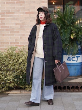 「DANTON（ダントン）のアイテム」を使った、ハヤシ　アンナさん（レディース・171cm）の冬コーディネート