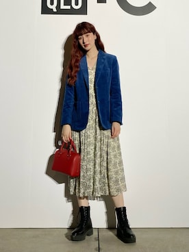 「UNIQLO（ユニクロ）のアイテム（ワンピース/ドレス）」を使った、ハヤシ　アンナさん（レディース・171cm）の秋コーディネート