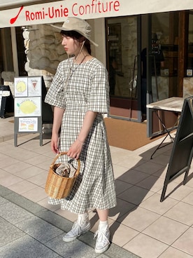 「Lee（リー）のアイテム（ハット）」を使った、ハヤシ　アンナさん（レディース・171cm）の夏コーディネート