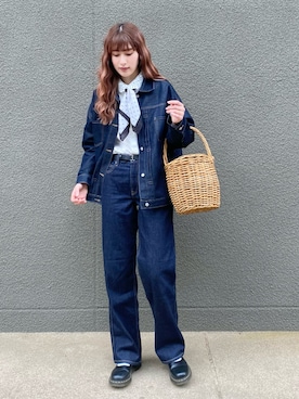 「いまどきジャケット写真」｜「アイテム（その他シューズ）」を使った、ハヤシ　アンナさん（レディース・171cm）の春コーディネート