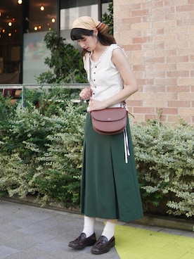 「アイテム（スカート）」を使った、ハヤシ　アンナさん（レディース・171cm）の夏コーディネート