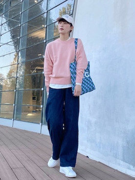 「RUBY AND YOU（ルビーアンドユー）のアイテム（帽子）」を使った、ハヤシ　アンナさん（レディース・171cm）の秋コーディネート