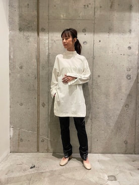 「RUMBLE RED（ランブルレッド）のアイテム」を使った、takamoriさん（レディース・158cm）の夏コーディネート