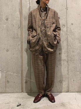 「Engineered Garments（エンジニアードガーメンツ）のアイテム（ジャケット/アウター）」を使った、takamoriさん（レディース・158cm）の秋コーディネート