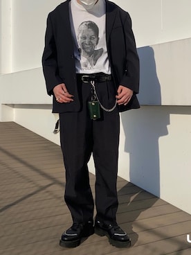 「Y's（ワイズ）のアイテム（ジャケット/アウター）」を使った、rÜkさん（メンズ・173cm）の冬コーディネート