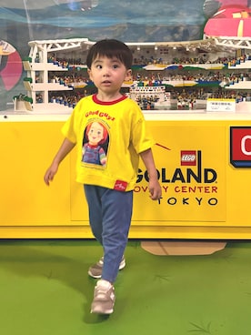 「NEW BALANCE（ニューバランス）のNew Balance ニューバランス 12-165IZ996HR3(W) *EARTH BR(HR3)（スニーカー）」を使った、ちとさん（キッズ・90cm）の夏コーディネート