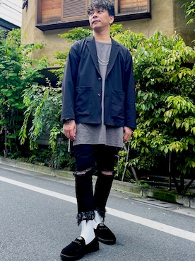 「MSML（エムエスエムエル）のアイテム（ジャケット/アウター）」を使った、KOJI(GARDEN CREW)さん（メンズ・170cm）の夏コーディネート