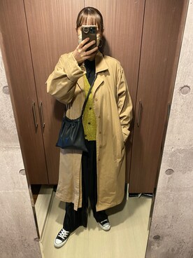 「Libra Cue（リブラ キュー）のアイテム（チェスターコート）」を使った、Nono0325🐈‍⬛さん（レディース・172cm）の秋コーディネート