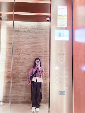 「ADER error（アーダーエラー）のアイテム（パンツ）」を使った、SamanthaRocksさん（レディース・162cm）の冬コーディネート