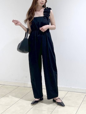 「A part by（アパートバイ）のハートモチーフバッグ（ショルダーバッグ、ブラック系）」を使った、cocoさん（レディース・160cm）の春コーディネート