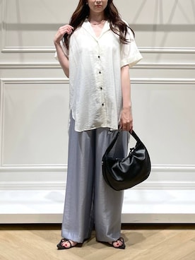 「A part by（アパートバイ）の≪追加2≫SUS/ビーズネックレス（ネックレス）」を使った、cocoさん（レディース・160cm）の夏コーディネート