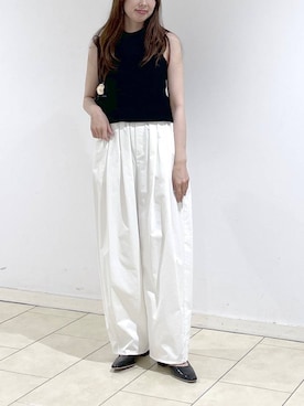 「A part by（アパートバイ）のハートモチーフバッグ（ショルダーバッグ、ブラック系）」を使った、cocoさん（レディース・160cm）の春コーディネート