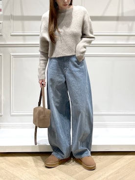 「アイテム（スリッポン）」を使った、cocoさん（レディース・160cm）の秋コーディネート