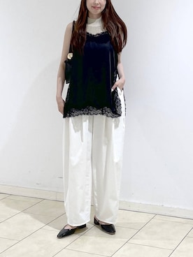 「A part by（アパートバイ）のハートモチーフバッグ（ショルダーバッグ、ブラック系）」を使った、cocoさん（レディース・160cm）の春コーディネート