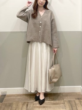 「A part by（アパートバイ）のメタルパーツパンプス（パンプス、ブラック系）」を使った、cocoさん（レディース・160cm）の秋コーディネート