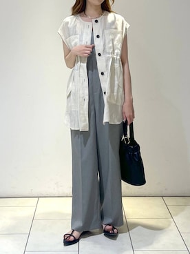 「A part by（アパートバイ）のアイテム（オールインワン・サロペット）」を使った、cocoさん（レディース・160cm）の夏コーディネート