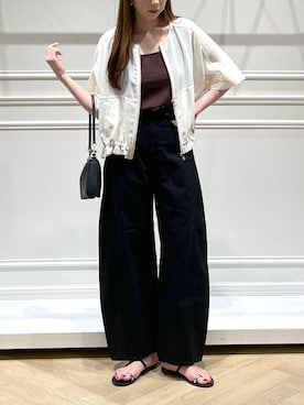 「アイテム（ブルゾン）」を使った、cocoさん（レディース・160cm）の夏コーディネート