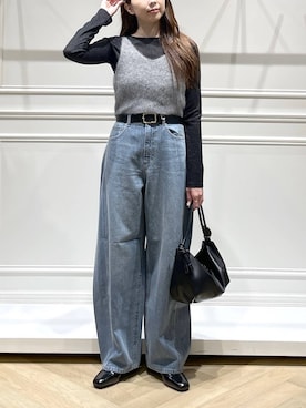 「A part by（アパートバイ）のアイテム（ベルト）」を使った、cocoさん（レディース・160cm）の秋コーディネート