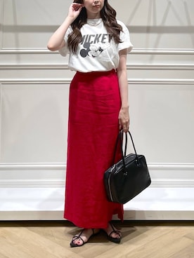 「A part by（アパートバイ）の≪追加2≫SUS/ビーズネックレス（ネックレス）」を使った、cocoさん（レディース・160cm）の夏コーディネート