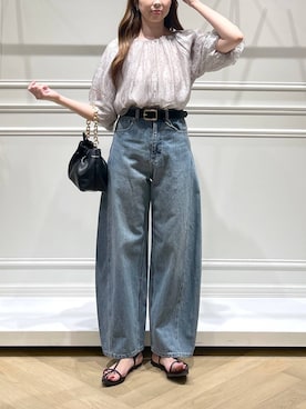 「A part by（アパートバイ）のアイテム（ベルト）」を使った、cocoさん（レディース・160cm）の夏コーディネート