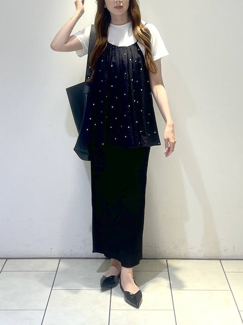 DOUBLE STANDARD CLOTHING - 新品　Sov. / NEW STAR ポンチカットソー  ブラック 新品 Sov. / NEW STAR ポンチカットソー ブラック（DOUBLE