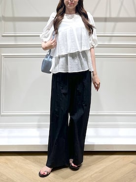 「A part by（アパートバイ）の≪追加2≫SUS/ビーズネックレス（ネックレス）」を使った、cocoさん（レディース・160cm）の夏コーディネート