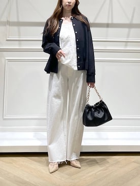 「A part by（アパートバイ）のチェーン2WAYBAG（ショルダーバッグ、ブラック系）」を使った、cocoさん（レディース・160cm）の春コーディネート