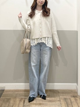「A part by（アパートバイ）のメタルパーツパンプス（パンプス、ブラック系）」を使った、cocoさん（レディース・160cm）の秋コーディネート