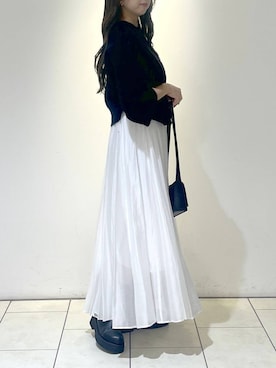「A part by（アパートバイ）のスクエアミニショルダー（ショルダーバッグ）」を使った、cocoさん（レディース・160cm）の秋コーディネート