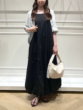 「A part by（アパートバイ）の≪追加2≫SUS/ビーズネックレス（ネックレス）」を使った、cocoさん（レディース・160cm）の夏コーディネート