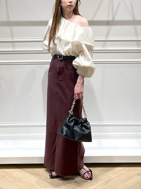 「A part by（アパートバイ）のアイテム（ベルト）」を使った、cocoさん（レディース・160cm）の夏コーディネート