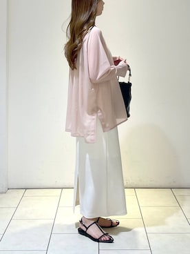 「チューブトップ」｜cocoさん（レディース・160cm）の夏コーディネート