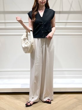 「アイテム（ベスト）」を使った、cocoさん（レディース・160cm）の夏コーディネート