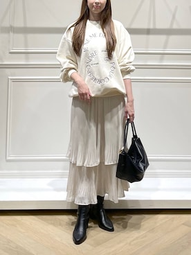 「A part by（アパートバイ）のアイテム（スウェット）」を使った、cocoさん（レディース・160cm）の秋コーディネート