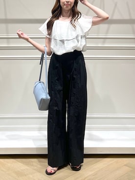 「A part by（アパートバイ）の≪追加2≫SUS/ビーズネックレス（ネックレス）」を使った、cocoさん（レディース・160cm）の夏コーディネート