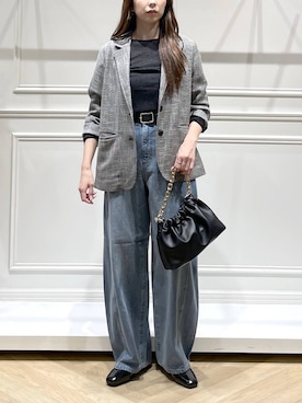 「A part by（アパートバイ）のアイテム（ベルト）」を使った、cocoさん（レディース・160cm）の秋コーディネート