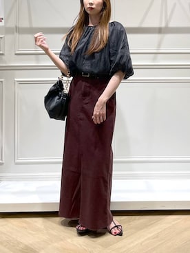 「A part by（アパートバイ）のアイテム（ベルト）」を使った、cocoさん（レディース・160cm）の秋コーディネート