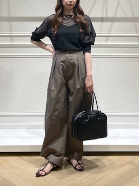 「A part by（アパートバイ）の≪追加2≫SUS/ビーズネックレス（ネックレス）」を使った、cocoさん（レディース・160cm）の夏コーディネート