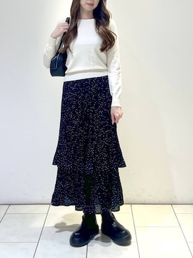 「ロングヘア」｜「アイテム（ハンドバッグ）」を使った、cocoさん（レディース・160cm）の冬コーディネート