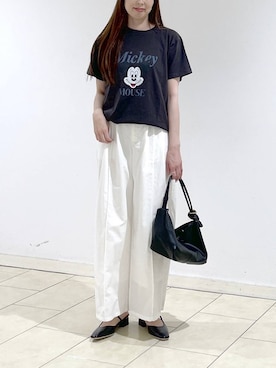 「A part by（アパートバイ）のハートモチーフバッグ（ショルダーバッグ、ブラック系）」を使った、cocoさん（レディース・160cm）の春コーディネート