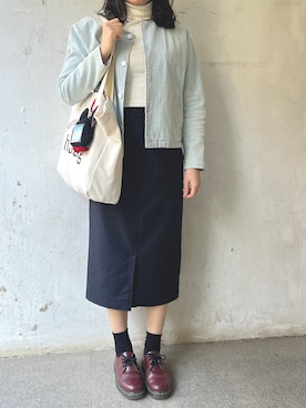 「EMODA（エモダ）のアイテム（シャツ/ブラウス、その他）」を使った、tohanさん（レディース・161cm）の春コーディネート