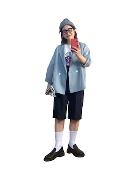 「Ray BEAMS（レイビームス）のアイテム（その他アウター）」を使った、たかこさん（レディース・158cm）の秋コーディネート