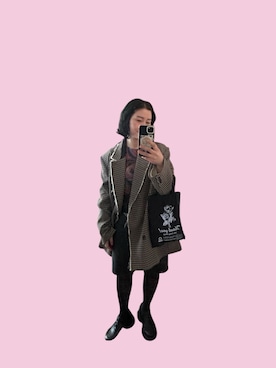 「SANSeLF（サンセルフ）のアイテム」を使った、たかこさん（レディース・158cm）の春コーディネート