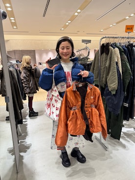 「UMBRO（アンブロ）のアイテム」を使った、たかこさん（レディース・158cm）の冬コーディネート