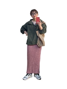 「はじめましてコーデ」｜「アイテム（ブルゾン）」を使った、たかこさん（レディース・158cm）の春コーディネート