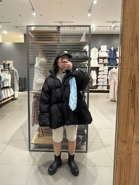 「アイテム（ダウンジャケット/コート）」を使った、たかこさん（レディース・158cm）の春コーディネート