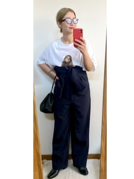 「JOINT WORKS（ジョイントワークス）のアイテム（オールインワン・サロペット）」を使った、たかこさん（レディース・158cm）の秋コーディネート